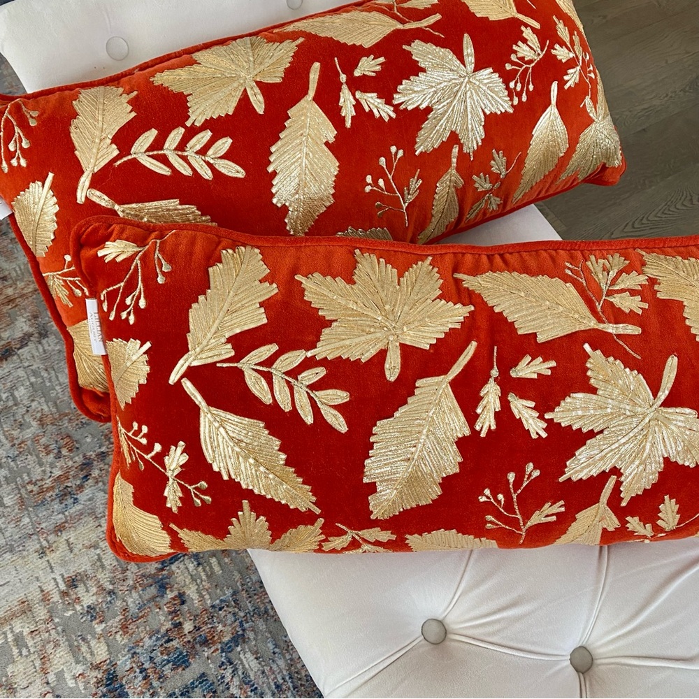 Two autumn accent cushion